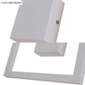 DecorBites™ Sleek Square LED Wall Sconce for Bedroom - Warm/White Acrylic Light Fixture in Black/White