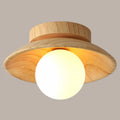 DecorBites™ Sleek Wooden Ceiling Light - Mini Semi Flush Mount Hallway Lamp