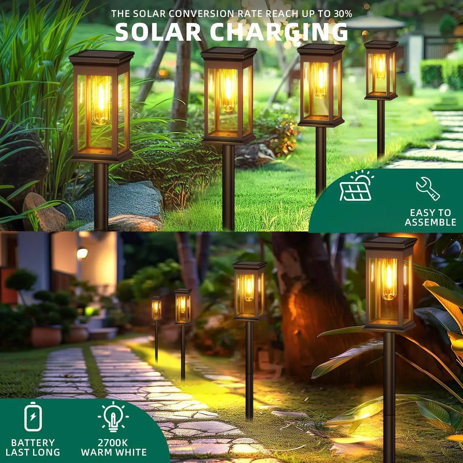 DecorBites™ Solar Lights Pack, Super Bright 12Hrs