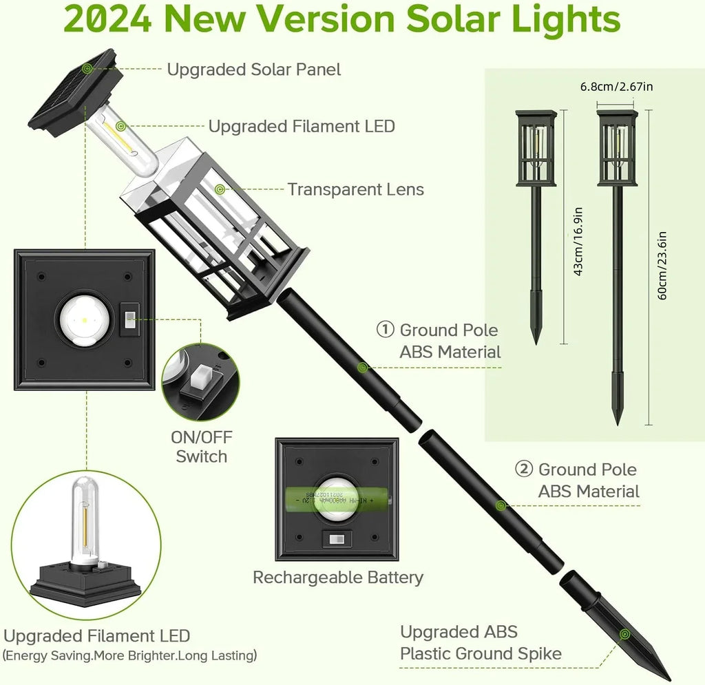 DecorBites™ Solar Pathway Lights - Bright Outdoor Lights
