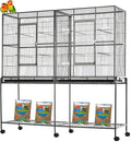 DecorBites™ Spacious Double Bird Cage with Breeding Dividers