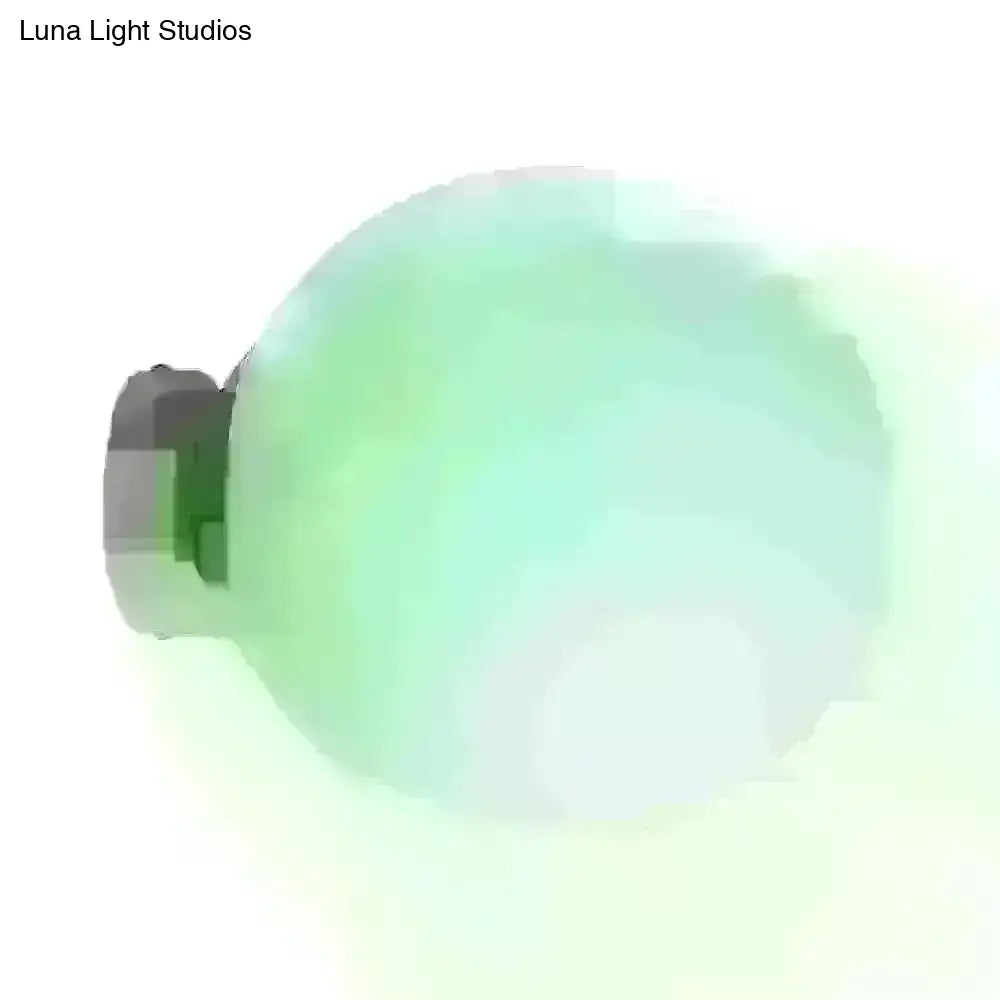 DecorBites™ Spherical Glass Sconce Light - Minimalist Wall Mounted Lighting for Balcony - 1 Bulb, White, 10"/11.5"/13" Wide