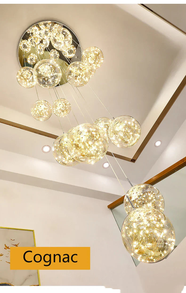 DecorBites™ Spiral Crystal Ball Chandelier Light - Free Shipping