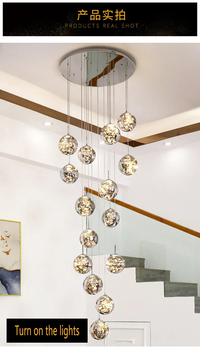 DecorBites™ Spiral Crystal Ball Chandelier Light - Free Shipping
