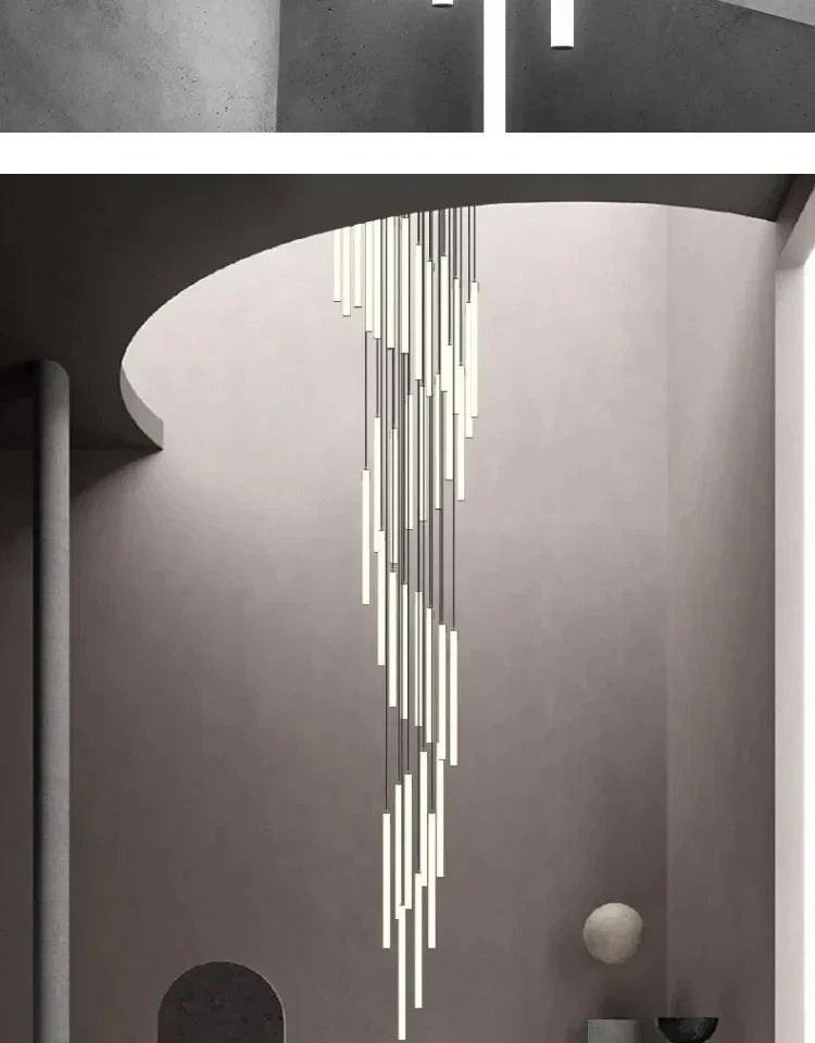 DecorBites™ Spiral LED Ceiling Chandelier for Modern Home