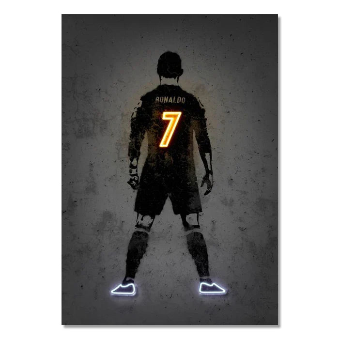 DecorBites™ Sports Stars Neon Style Wall Art Canvas