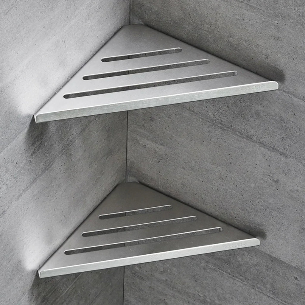 DecorBites™ Stainless Steel Corner Shower Shelf Organizer