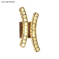 DecorBites™ Stainless-Steel Crystal Dual Wall Sconce with LED Lighting - Warm/White Light