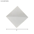 DecorBites™ Stylish Curved Wall Sconce with Acrylic Squared Shade: Warm/White LED Bedroom Lamp