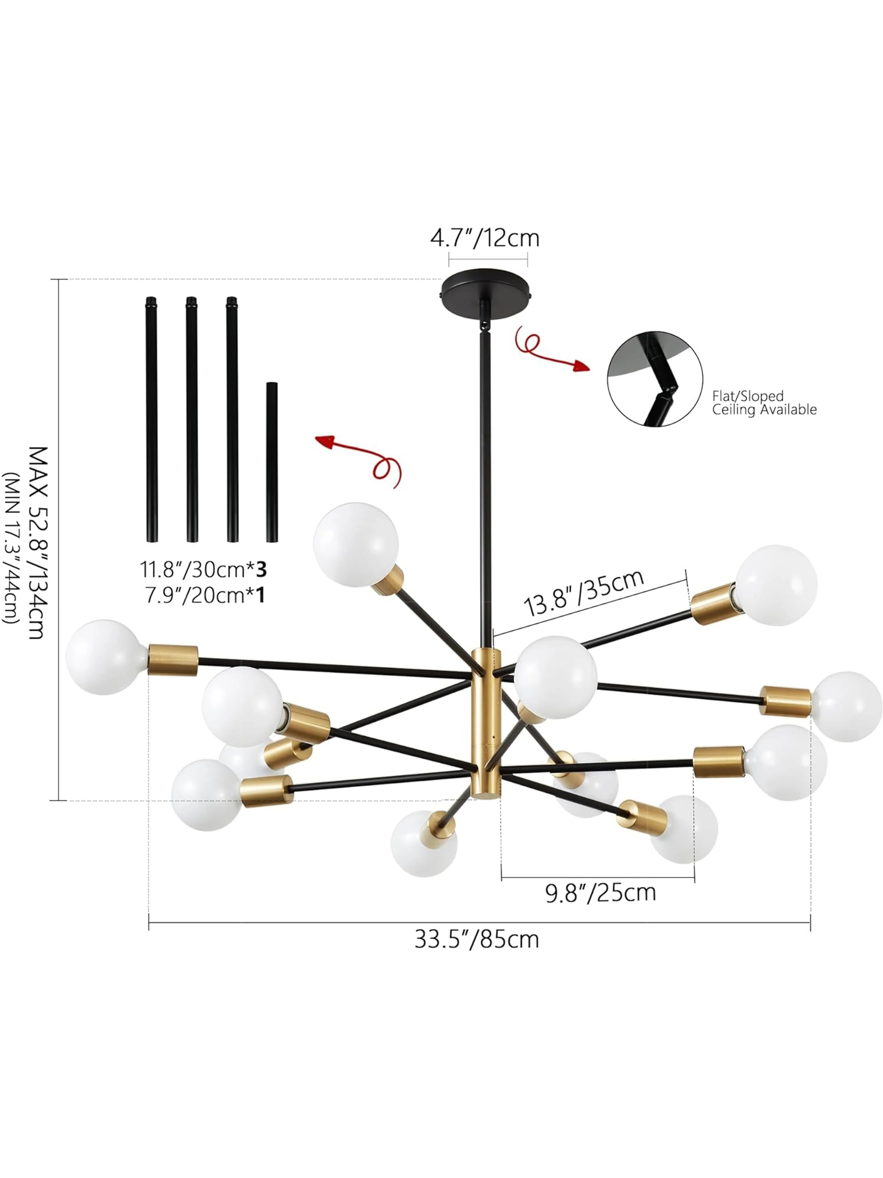 DecorBites™ Stylish Hanging Chandelier for Home Decor