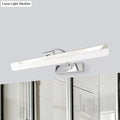 DecorBites™ Stylish Integrated LED Nickel Finish Wall Vanity Lamp – Warm/White Light, Acrylic Rectangular Design – 16.5"/20.5" W