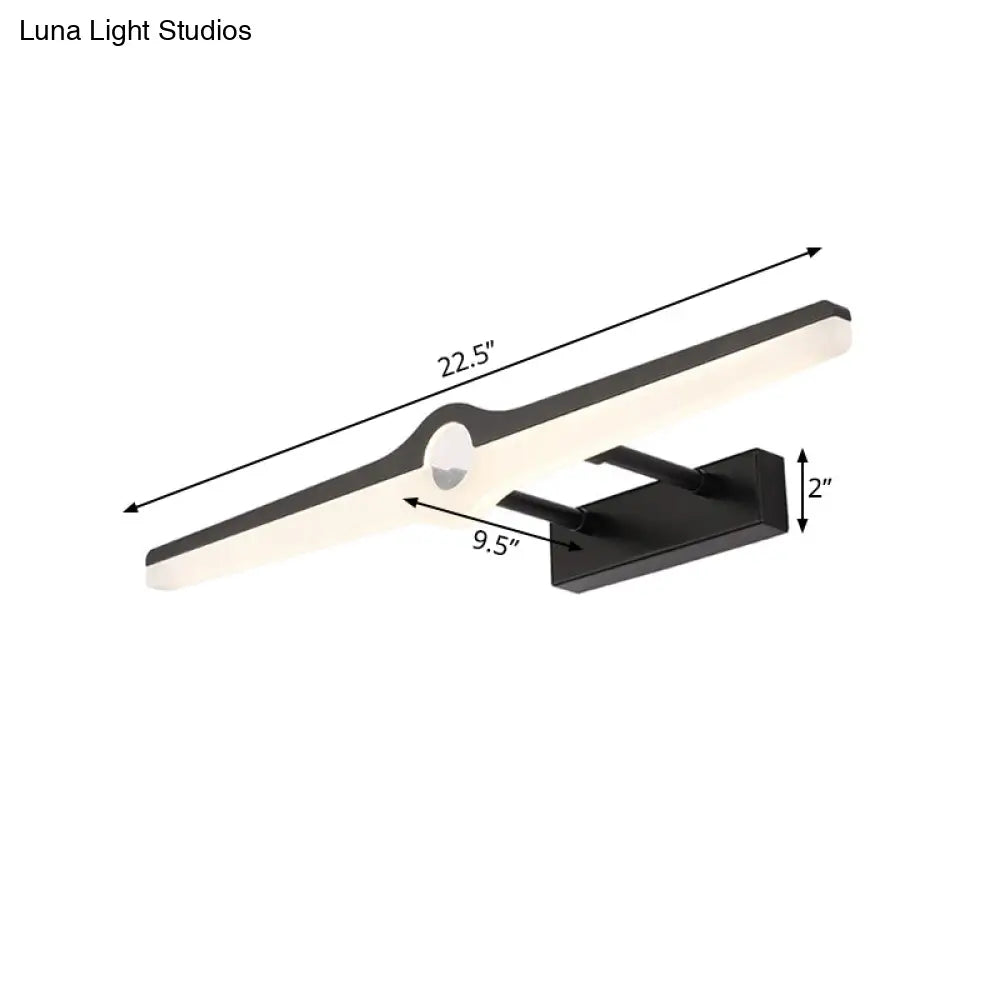 DecorBites™ Stylish LED Wall Mount Light with Aluminum and Acrylic Design - Black/White (16"/29" Dia)