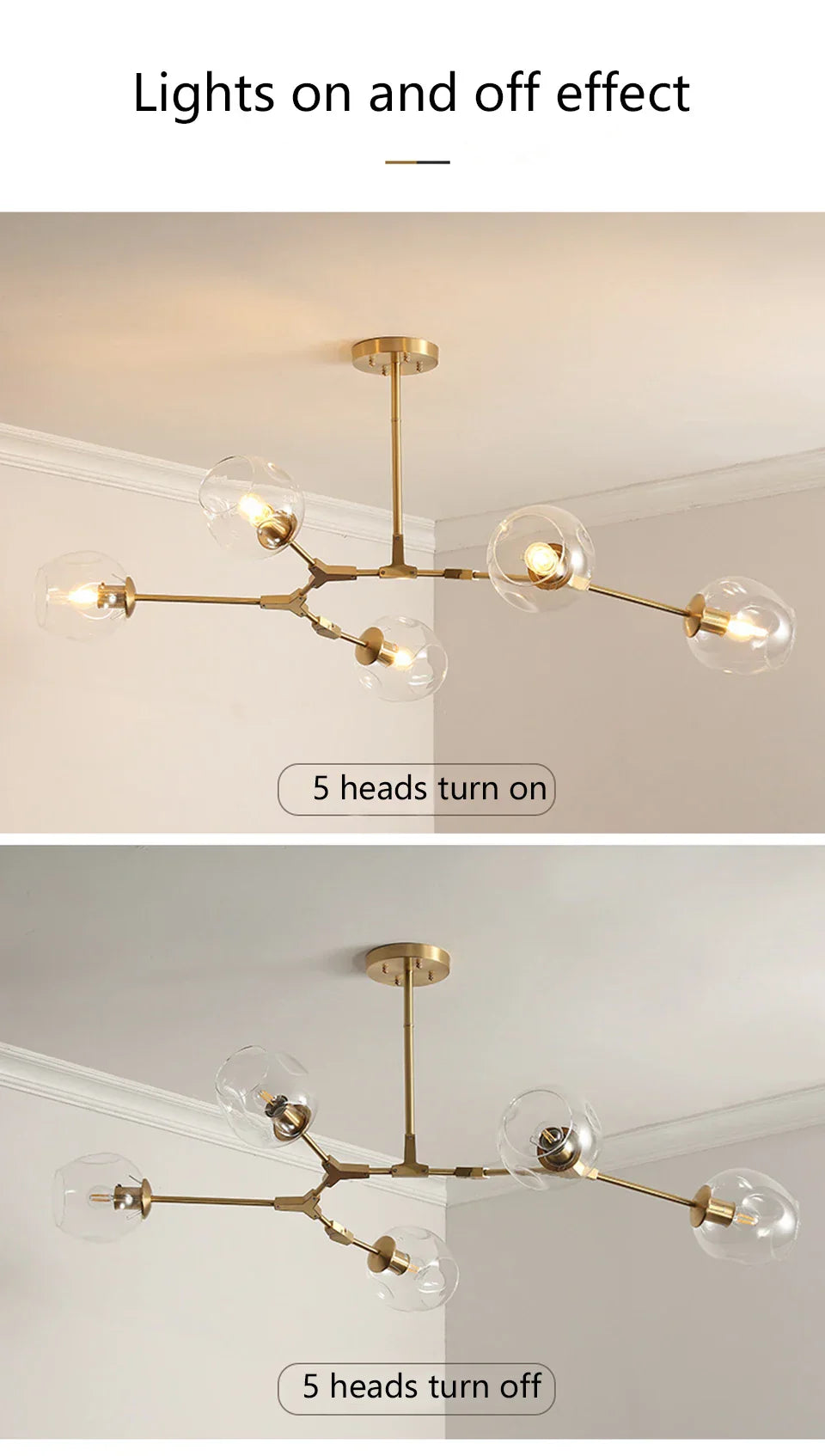 DecorBites™ Stylish Nordic Chandelier for Living Room & Dining