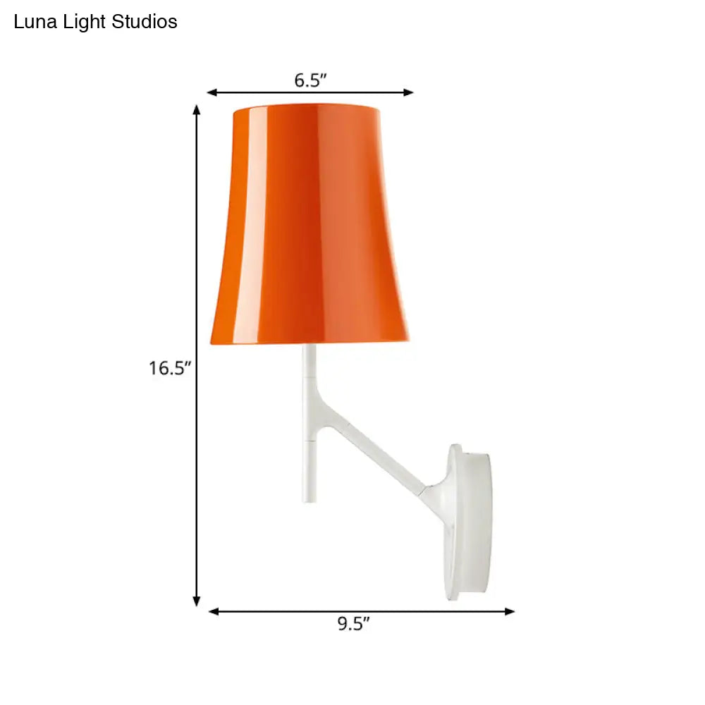 DecorBites™ Stylish Orange and White Wall Mount Sconce Lamp for Modern Living Rooms