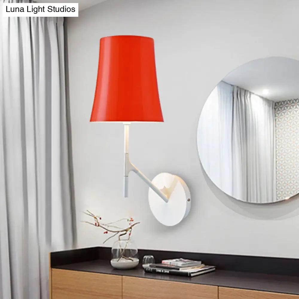 DecorBites™ Stylish Orange and White Wall Mount Sconce Lamp for Modern Living Rooms