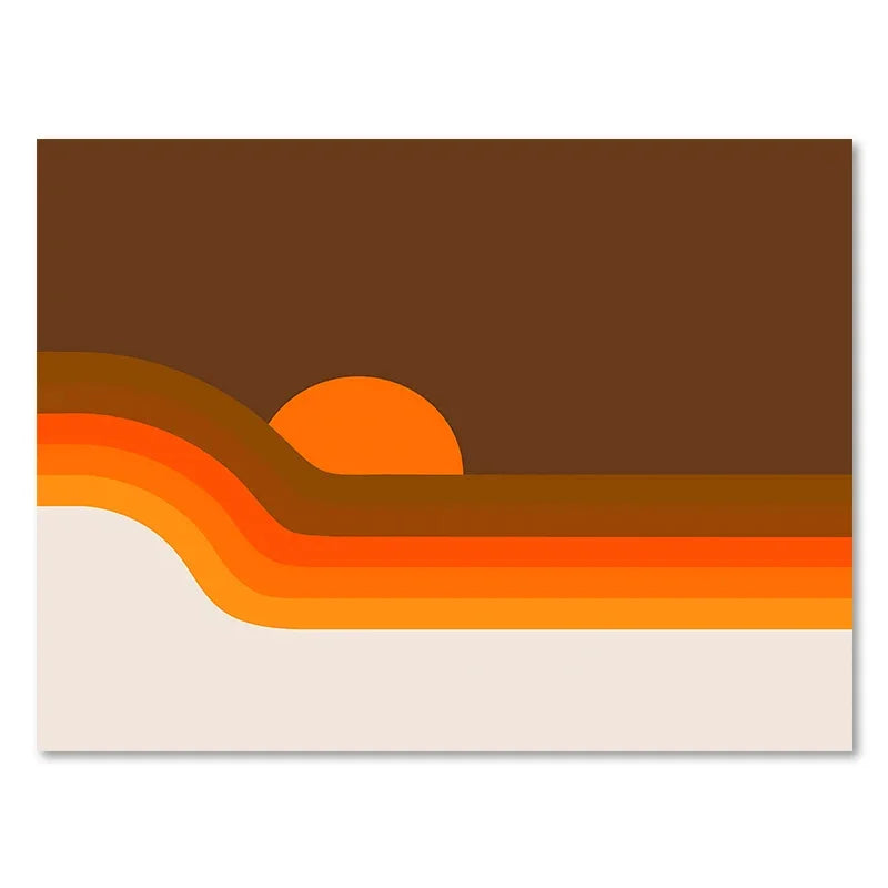 DecorBites™ Sunset Rainbow Flower Canvas Art Print