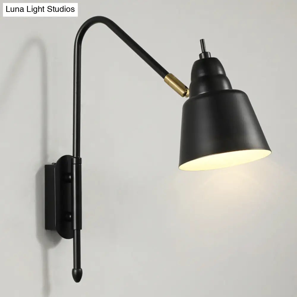 DecorBites™ Swivel Shade Wall Mount Light - Sleek Metal Bedside Reading Lamp with V-Shaped Arm