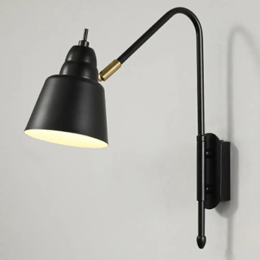 DecorBites™ Swivel Shade Wall Mount Light - Sleek Metal Bedside Reading Lamp with V-Shaped Arm
