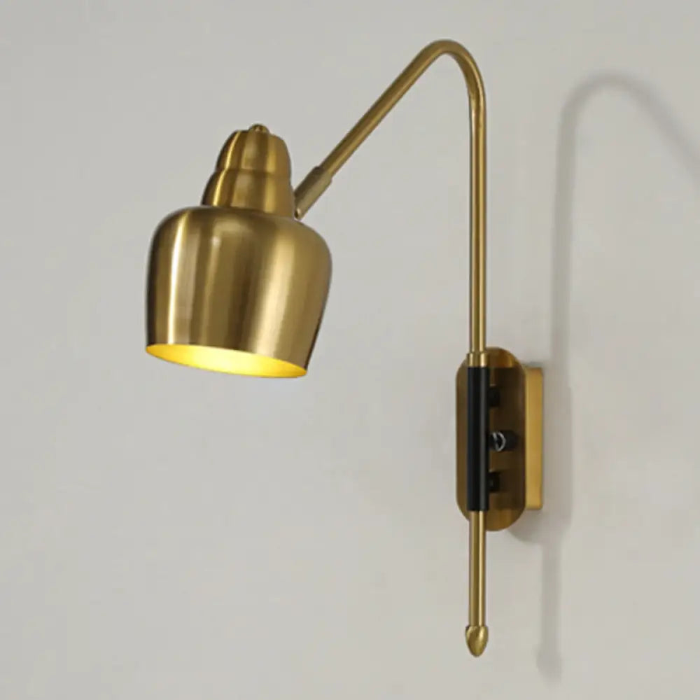 DecorBites™ Swivel Shade Wall Mount Light - Sleek Metal Bedside Reading Lamp with V-Shaped Arm