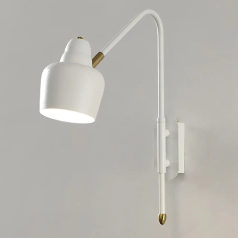 DecorBites™ Swivel Shade Wall Mount Light - Sleek Metal Bedside Reading Lamp with V-Shaped Arm