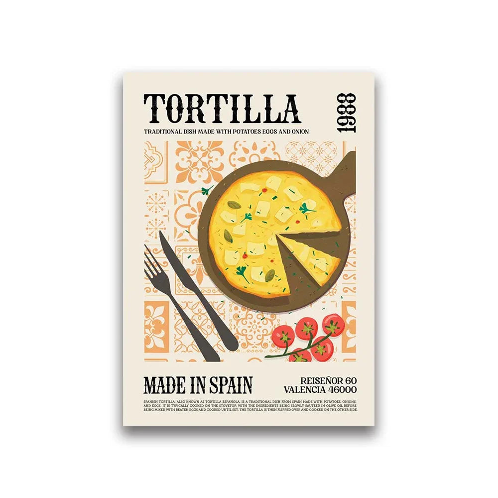 DecorBites™ Tasty World Cuisine Canvas Wall Art
