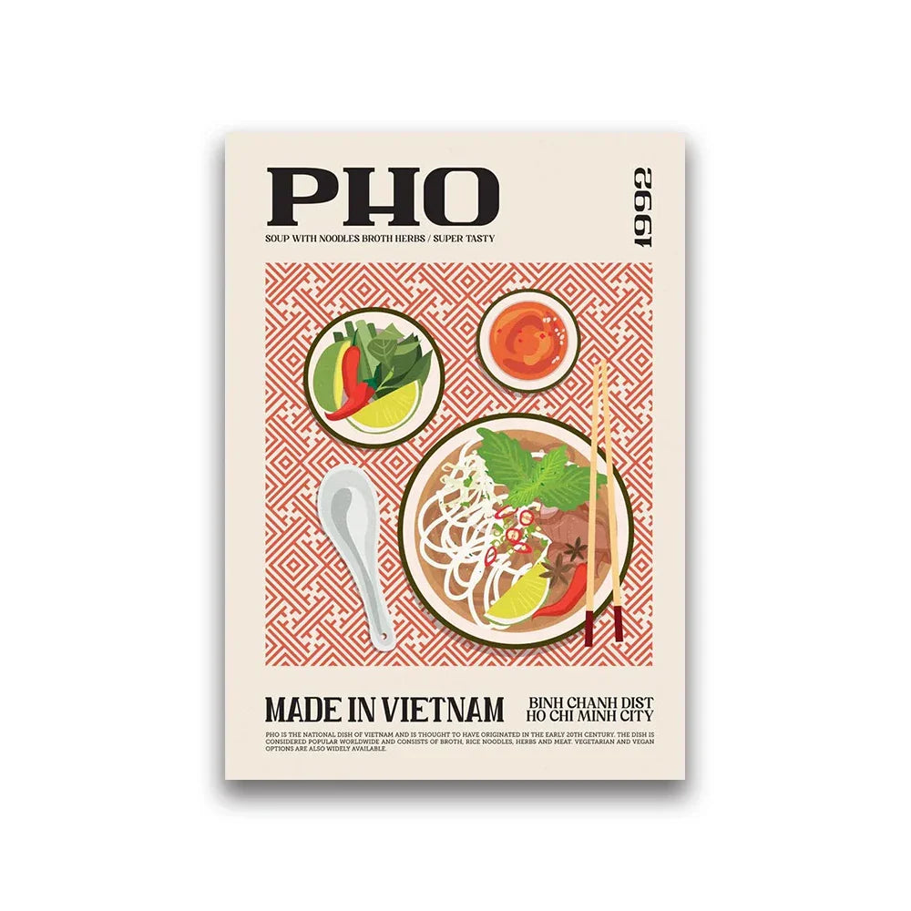 DecorBites™ Tasty World Cuisine Canvas Wall Art
