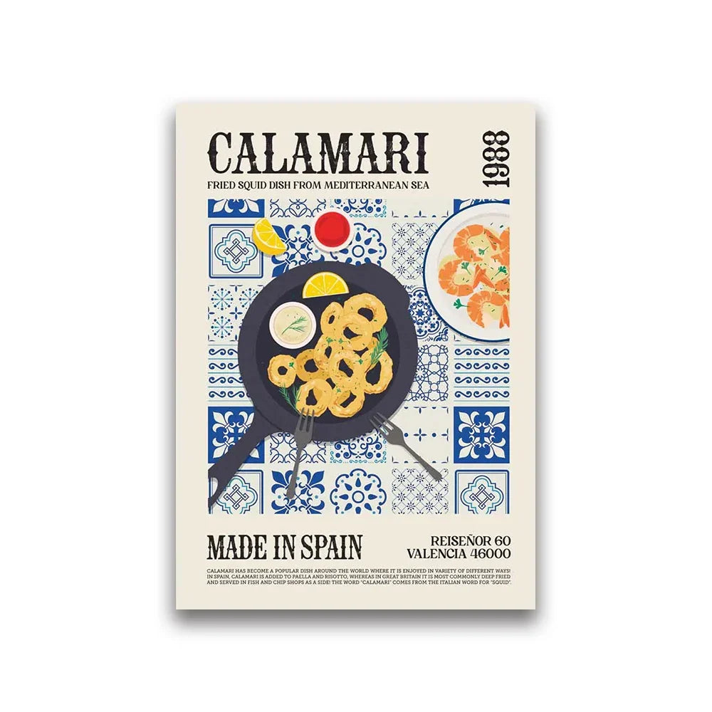 DecorBites™ Tasty World Cuisine Canvas Wall Art