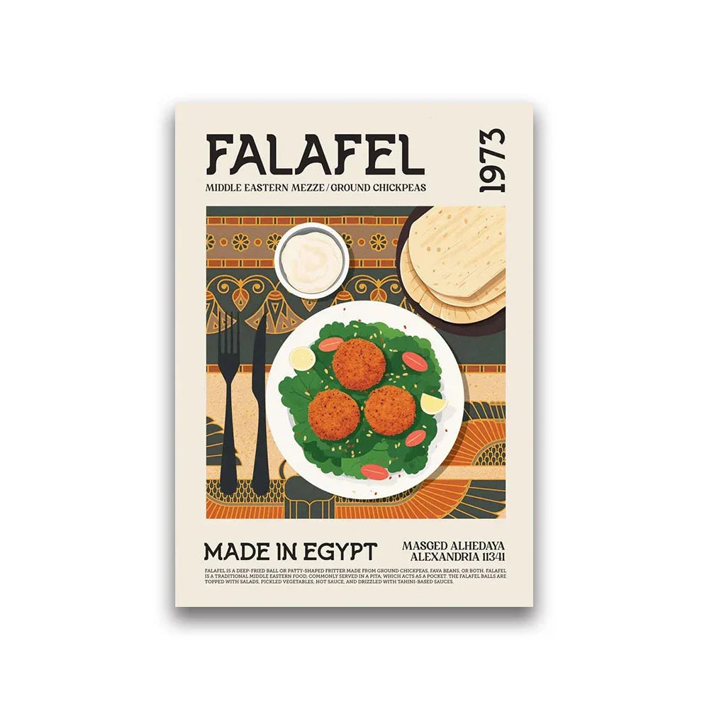 DecorBites™ Tasty World Cuisine Canvas Wall Art