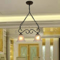DecorBites™ Traditional Flared Frosted Glass Pendant Light Fixture - 2/3 Lights - Black