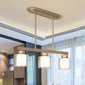 DecorBites™ Traditional Gold Island Hanging Lamp with Clear Glass Shade, Ideal for Dining Rooms - 3/4 Lights
