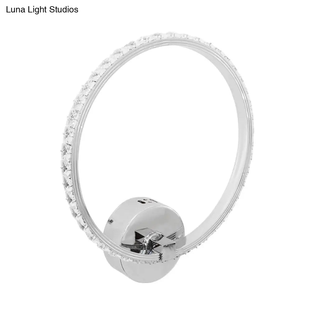 DecorBites™ Translucent Crystal Sconce Light - Modern LED Wall Lighting Fixture | Chrome Finish | 6"/8"/10" H