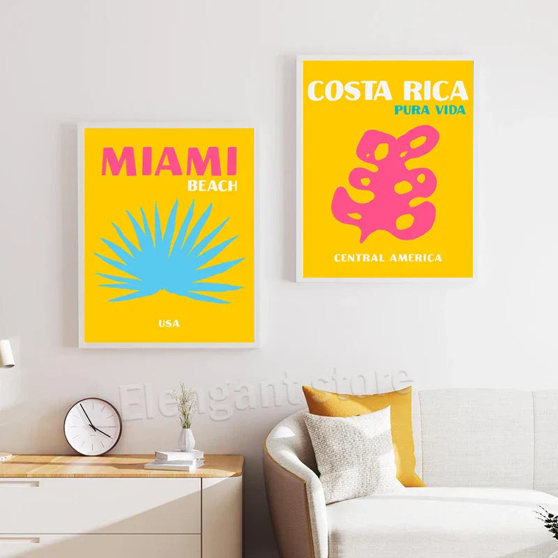 DecorBites™ Trendy Travel Posters Art Print for Home Decor