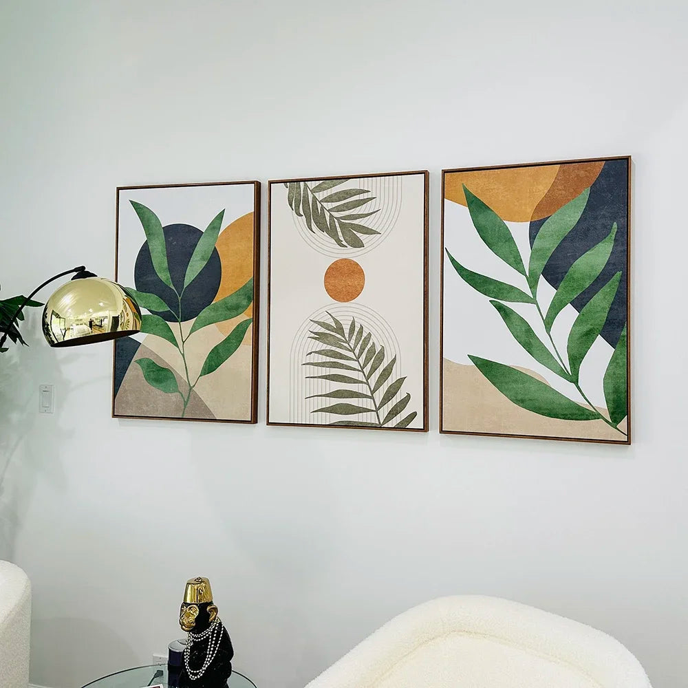 DecorBites™ Tropical Leaves Canvas Wall Art Set