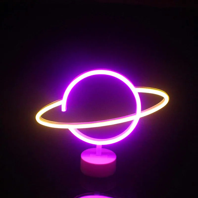 DecorBites™ USB LED Neon Sign Light Holiday Flamingo Night Lamp Xmas Party Wedding Decoration Home Gift cloud Heart Neon Light