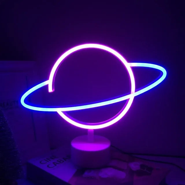 DecorBites™ USB LED Neon Sign Light Holiday Flamingo Night Lamp Xmas Party Wedding Decoration Home Gift cloud Heart Neon Light