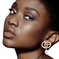 Gold Stud Earrings with Pearl Letter Pizazz – Stylish Fashion Jewelry
