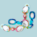 Statement Rainbow Crystal Hoop Earrings, Trendy Fashion Jewelry