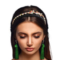 Pearl Headband with Rainbow Butterfly Accent – Stylish Fashion Accessory