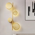 DecorBites™ Vertical Linear Sconce Light: Black/Gold Finish, Post-Modern Design with 3 LED Metal Wall Lamp Heads