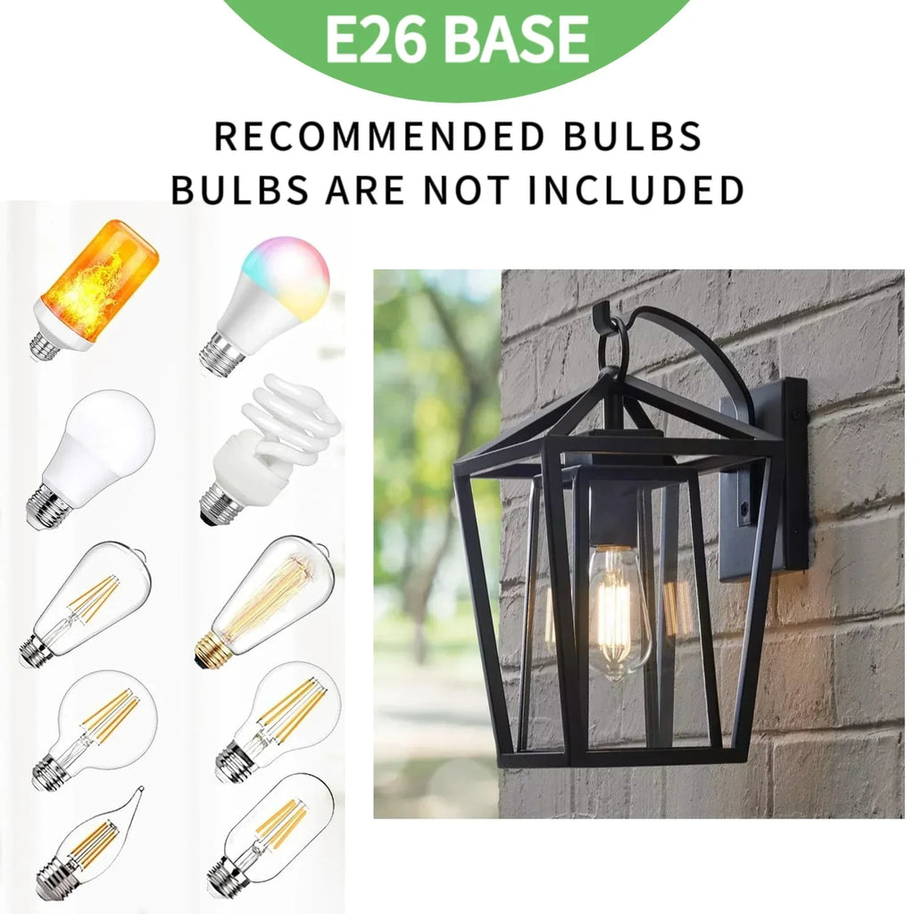 DecorBites™ "Waterproof Outdoor Wall Light with Glass Shades"
