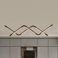 DecorBites™ Waved LED Island Dining Room Light in Minimalist Acrylic Design - Black