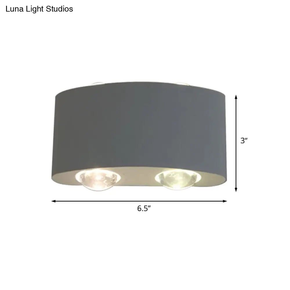 DecorBites™ White Aluminum LED Wall-Mount Bedside Sconce for Bedroom with White/Warm Light