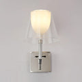 DecorBites™ White Glass Flared Wall Sconce Light Fixture for Contemporary Living Rooms