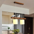 DecorBites™ White Glass LED Pendant Light with Resin Bird - Cylinder Restaurant Island Hanging Fixture