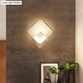DecorBites™ White LED Fillet Square Ring Acrylic Sconce Light - Wall Mounted Lamp in Warm/White Light, 10"/12" Wide