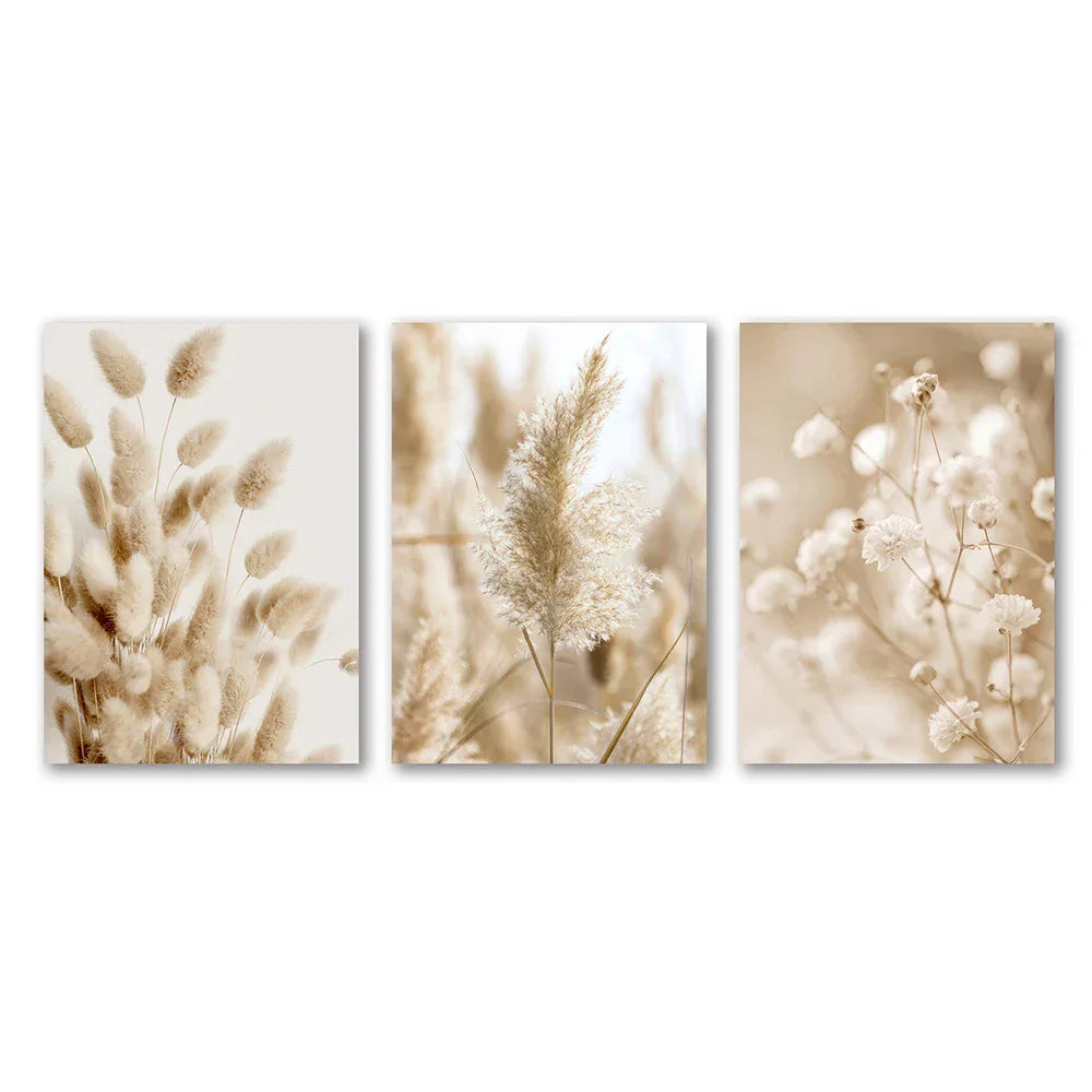 DecorBites™ White Seascape Canvas Set - Beach & Botanical Wall Art