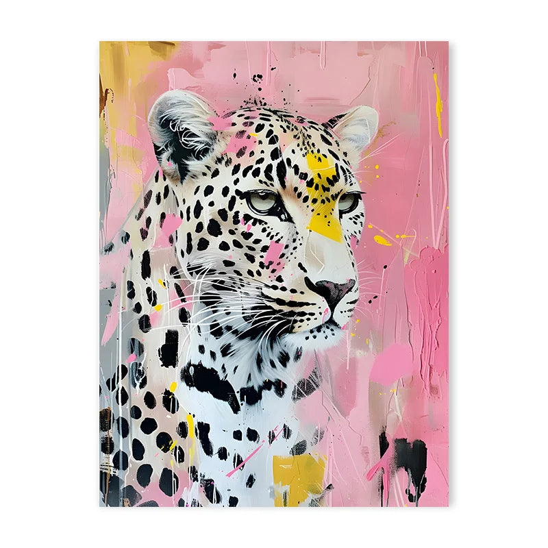 DecorBites™ Wildlife Bathroom Canvas Art Tiger Zebra Cat