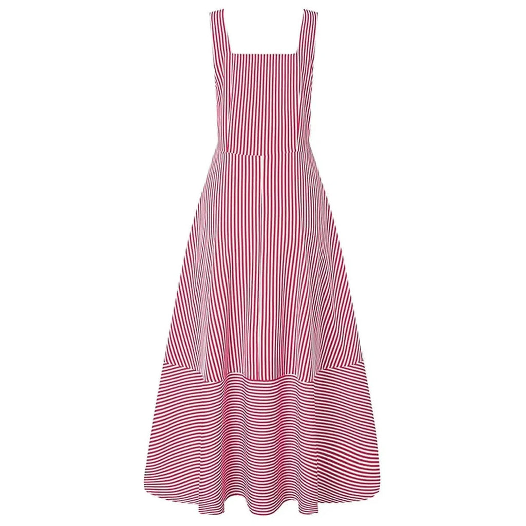 Women's Long A Line Striped Maxi Dress