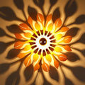 DecorBites™ Wooden Floral Wall Sconce: Simple Style, 1 Head Beige Lighting Fixture for Bedroom