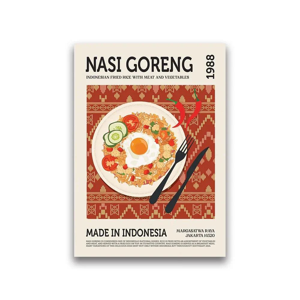 DecorBites™ World Cuisine Canvas Wall Art